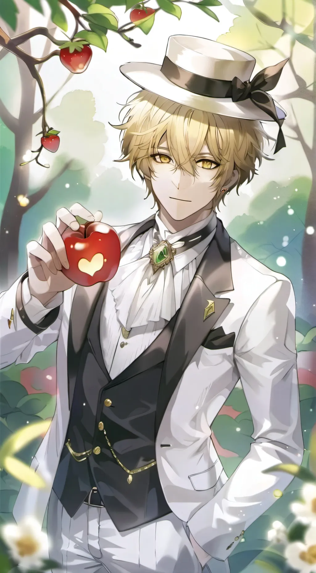 ai character: lucifer hazbim  background