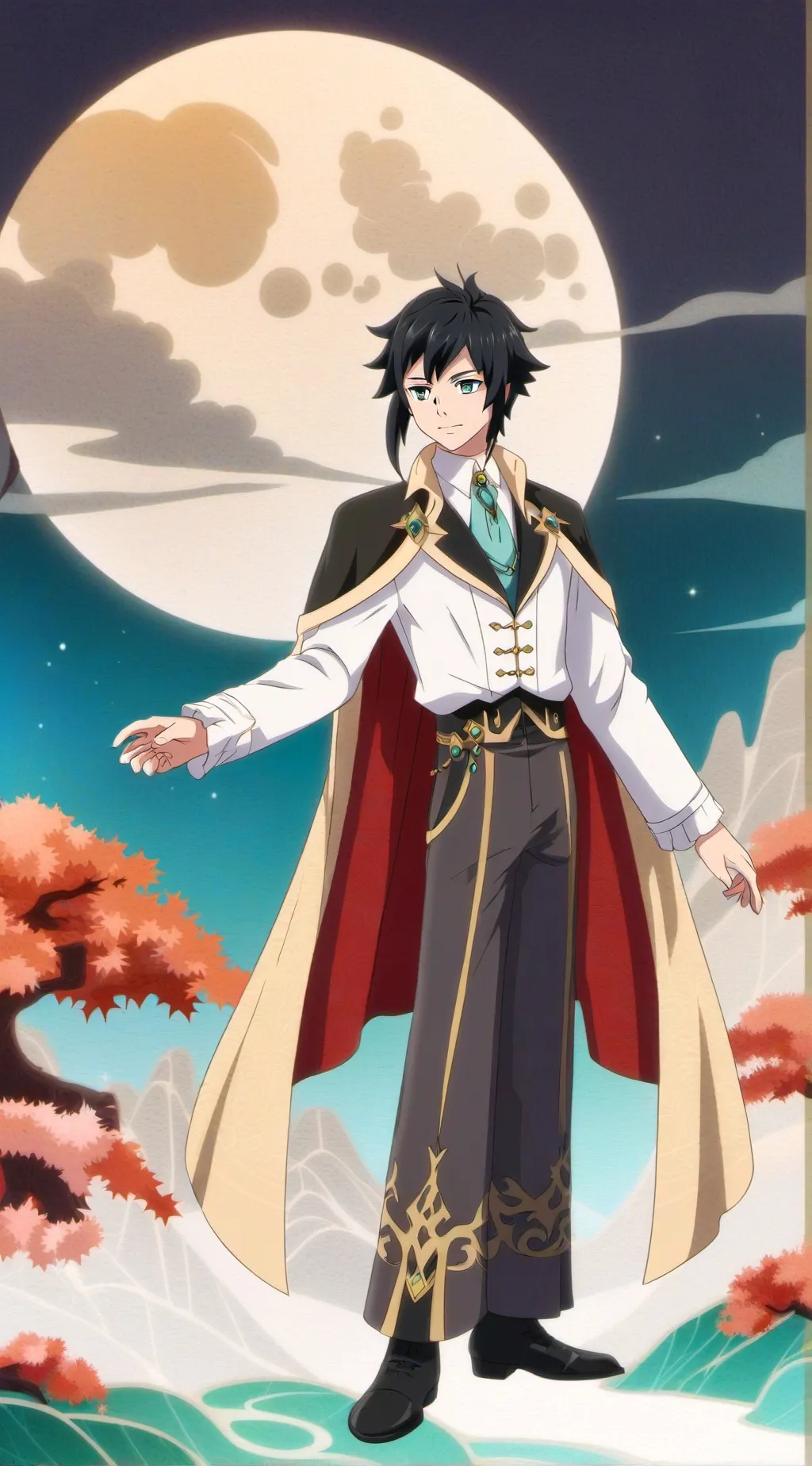 ai character: Giyu tomioka background