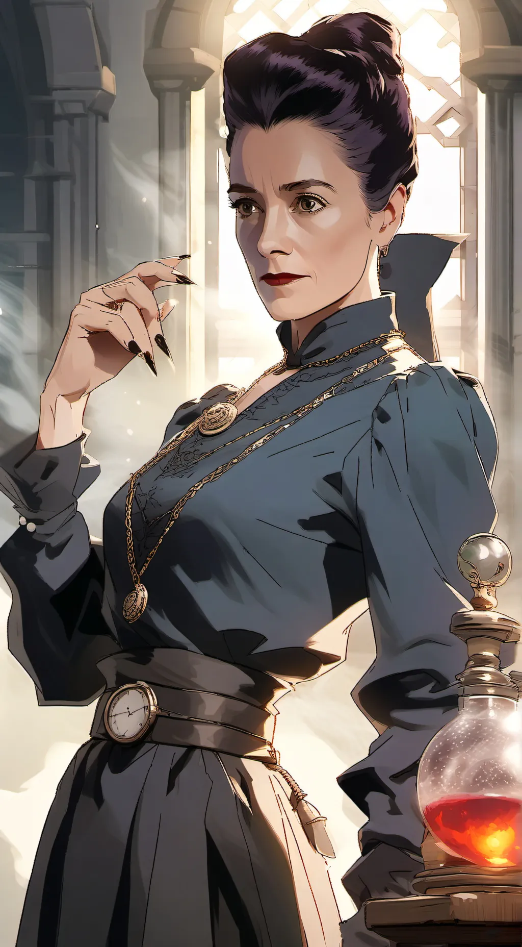 ai character: Hecate Hardbroom background