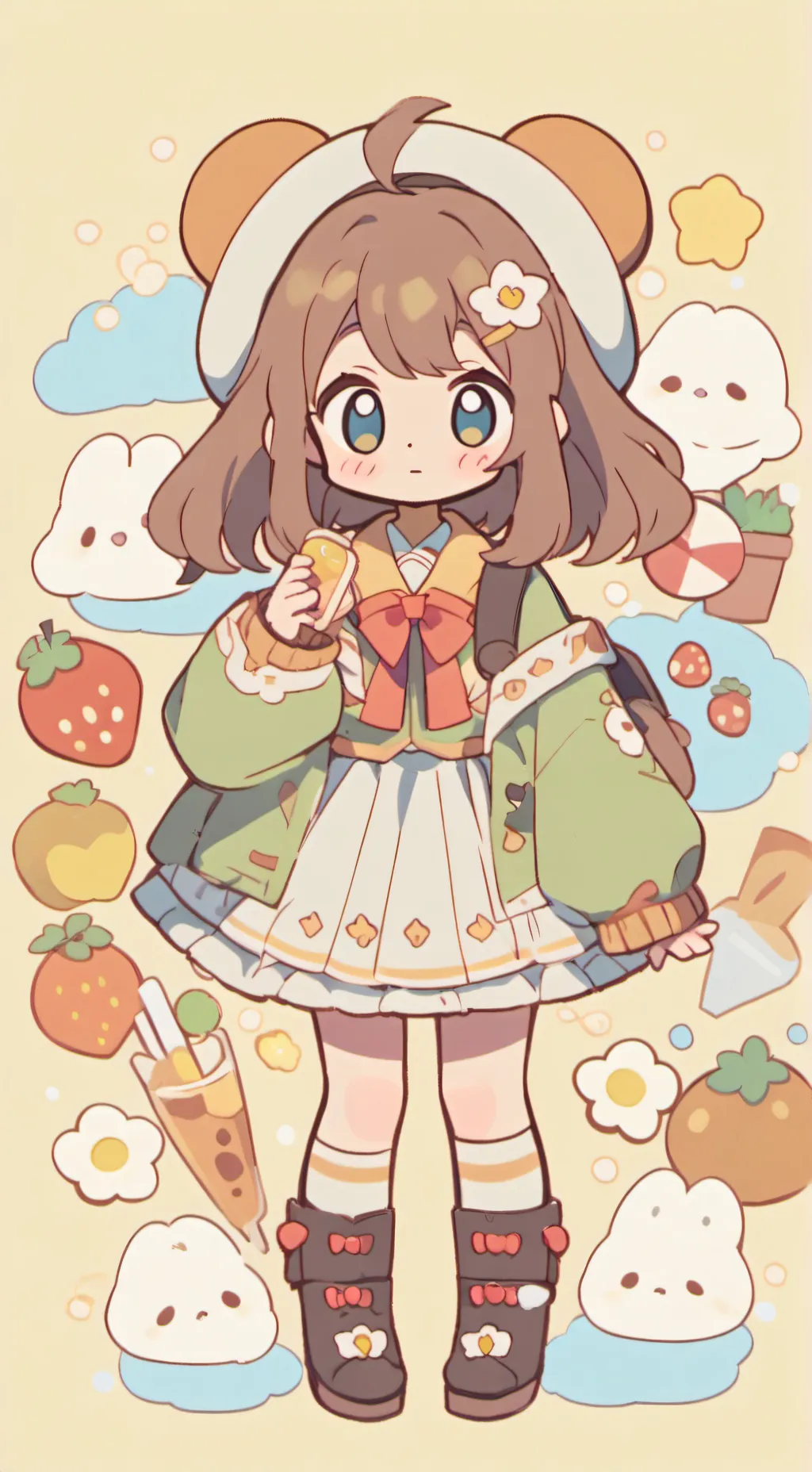ai character: 🦆me🦆 background