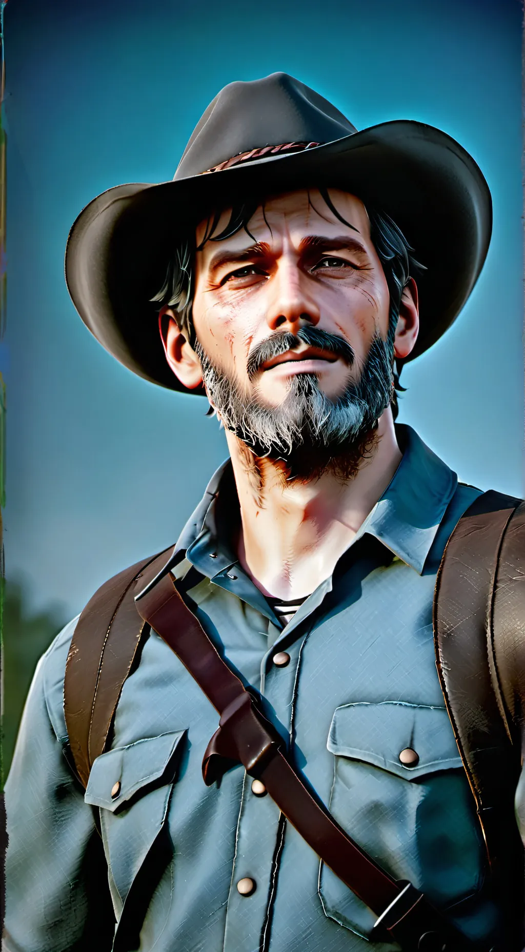 ai character: Arthur Morgan  background