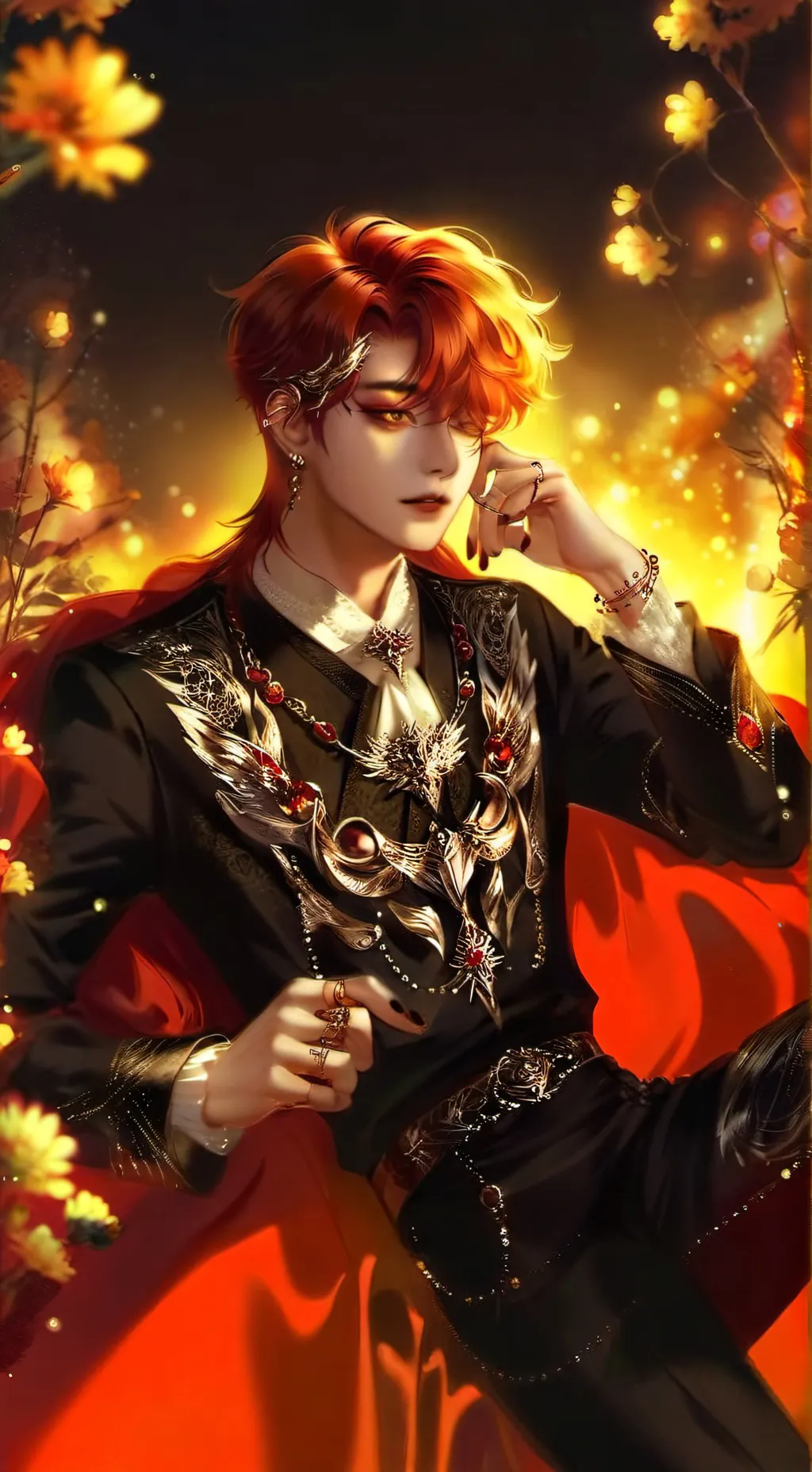 ai character: Taehyung the Gold background