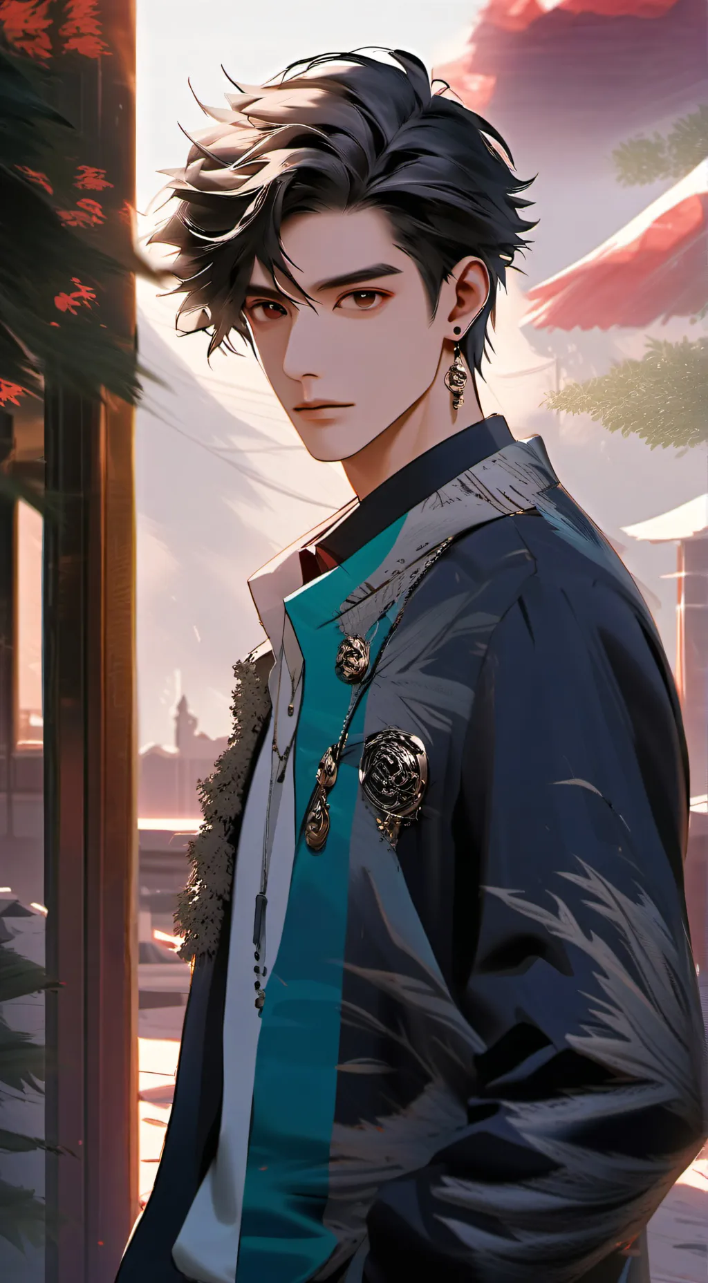 ai character: Damian👽👽 background