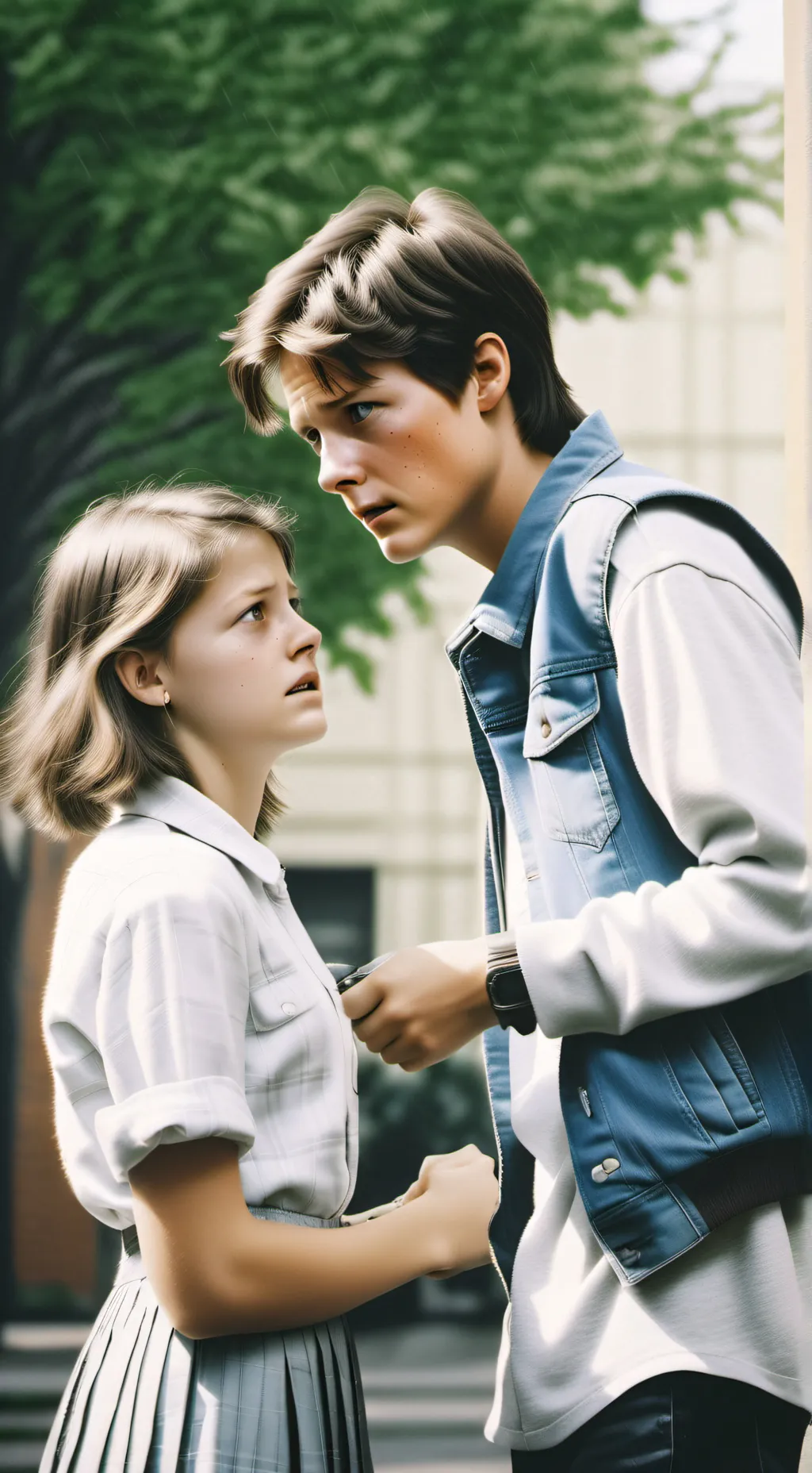 ai character: sarah, chloe,marty background