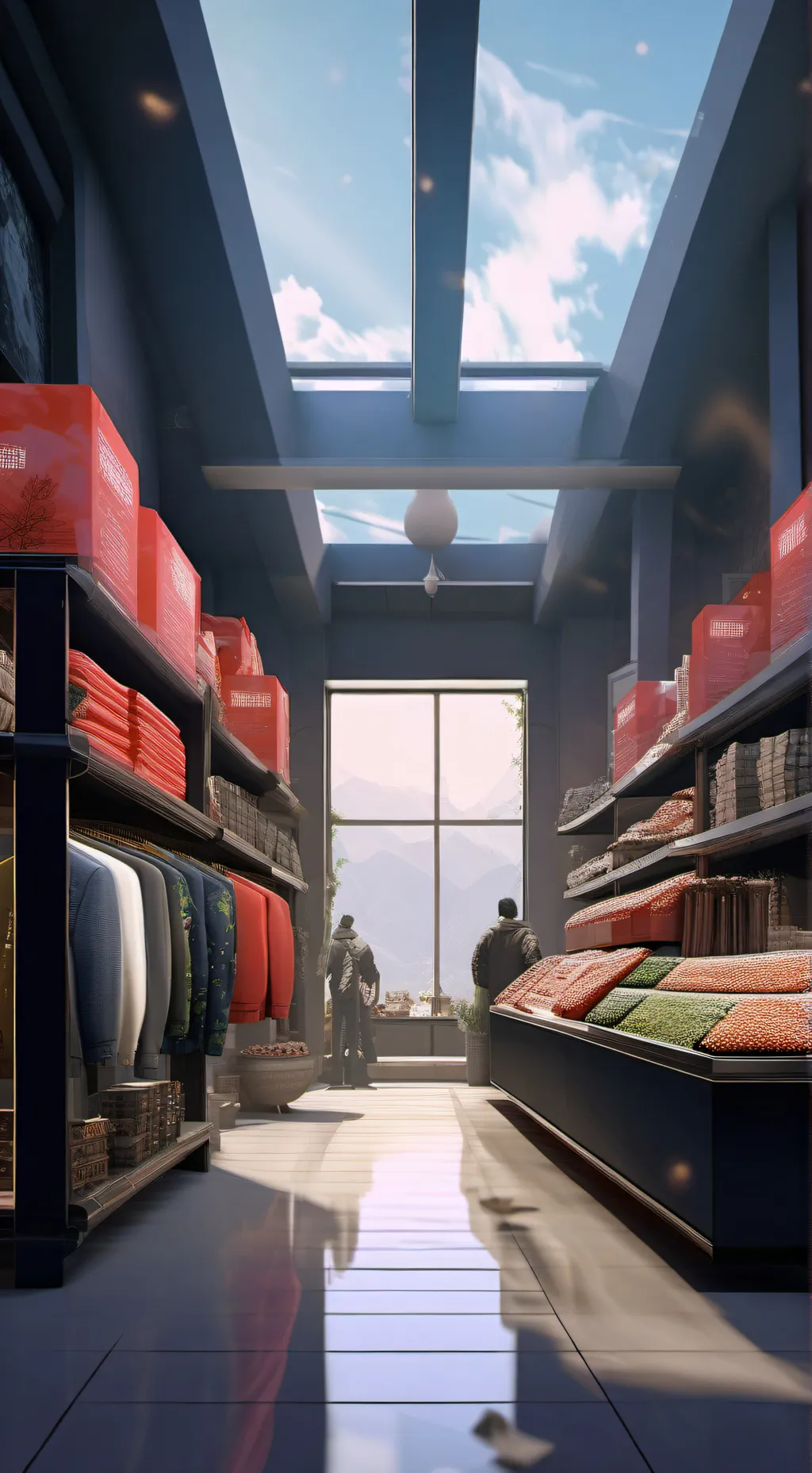 ai character: Shop of memes background