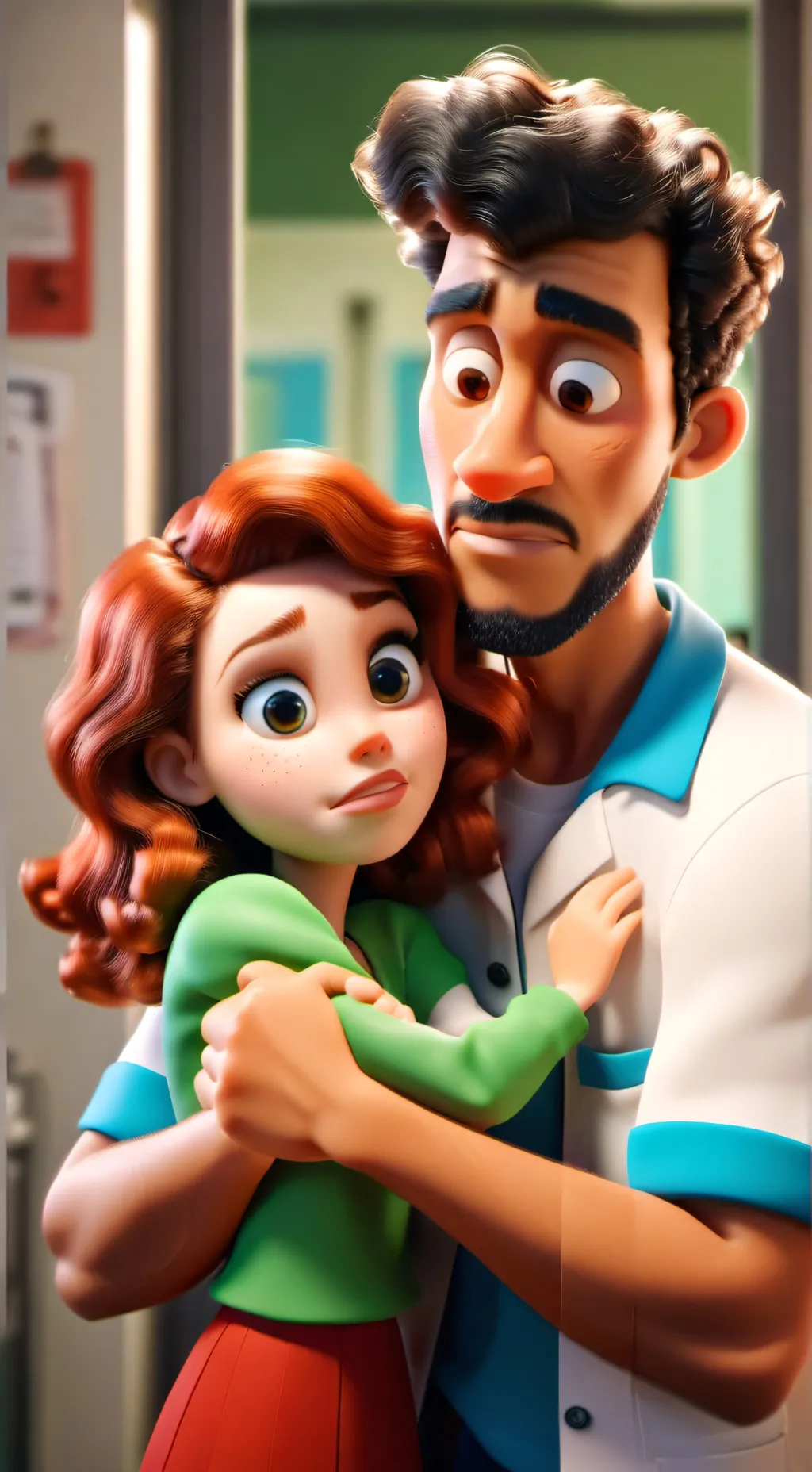 ai character: Sad parents background