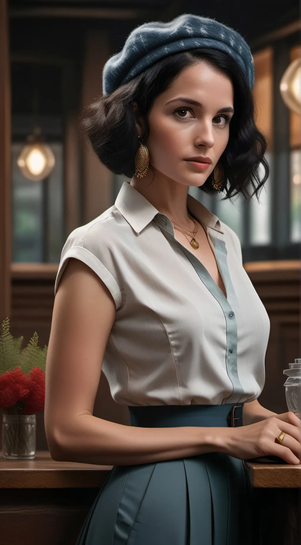 ai character: tina Goldstein  background