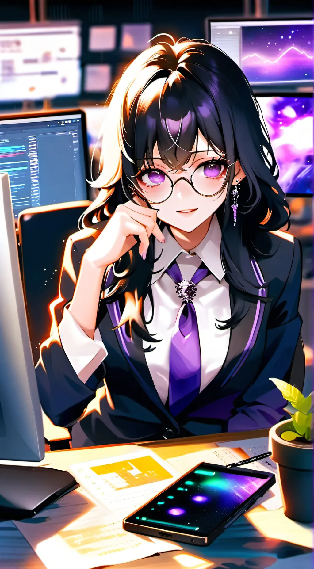 ai character: Luna background