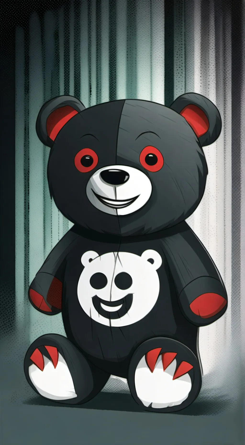 ai character: Monokuma in MD ep1 background