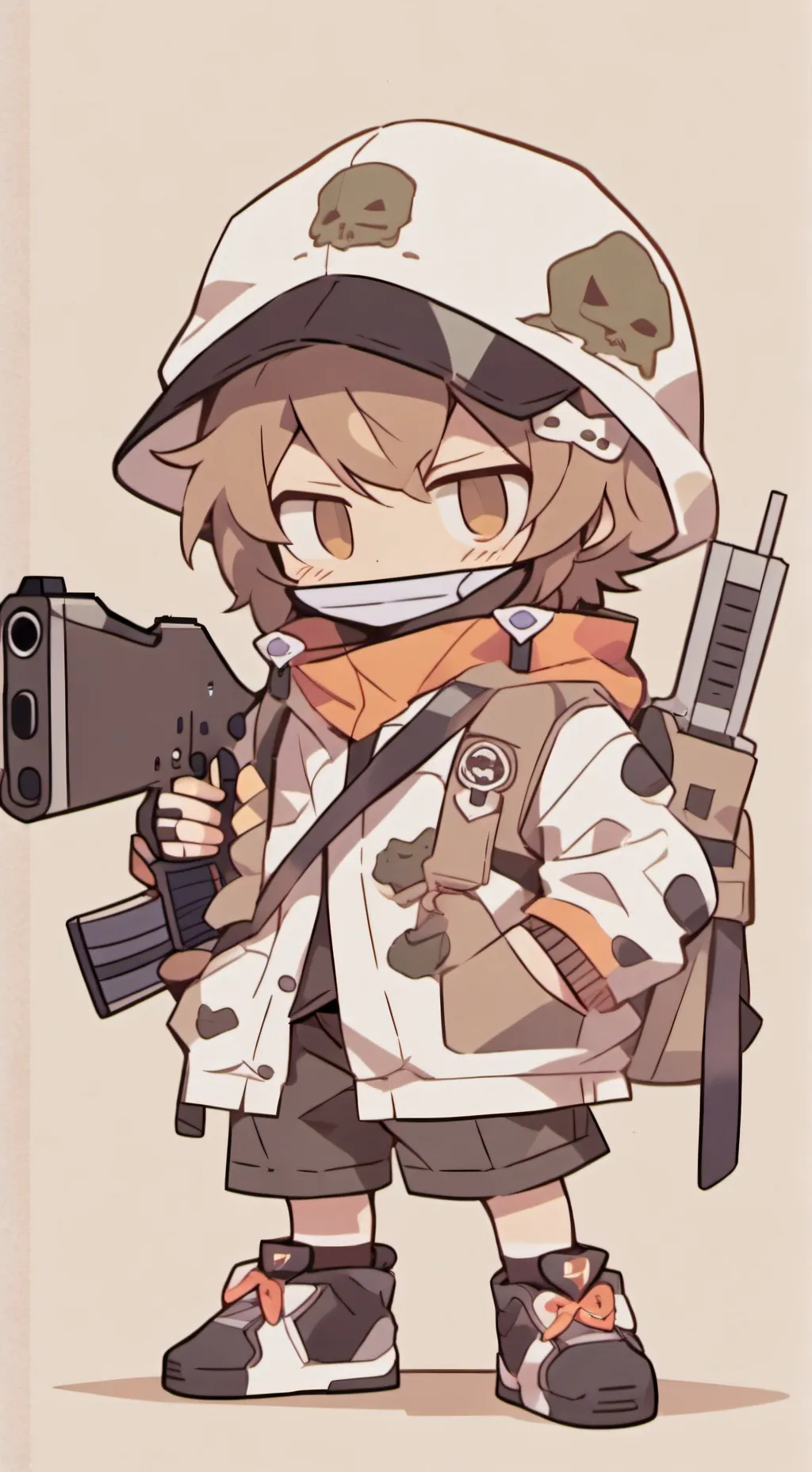 ai character: online chill room background