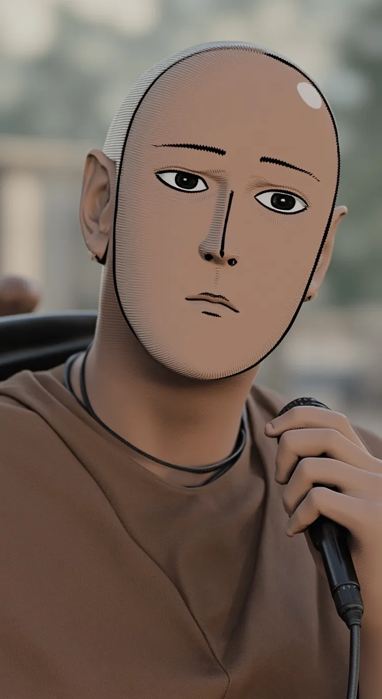 ai character: saitama background