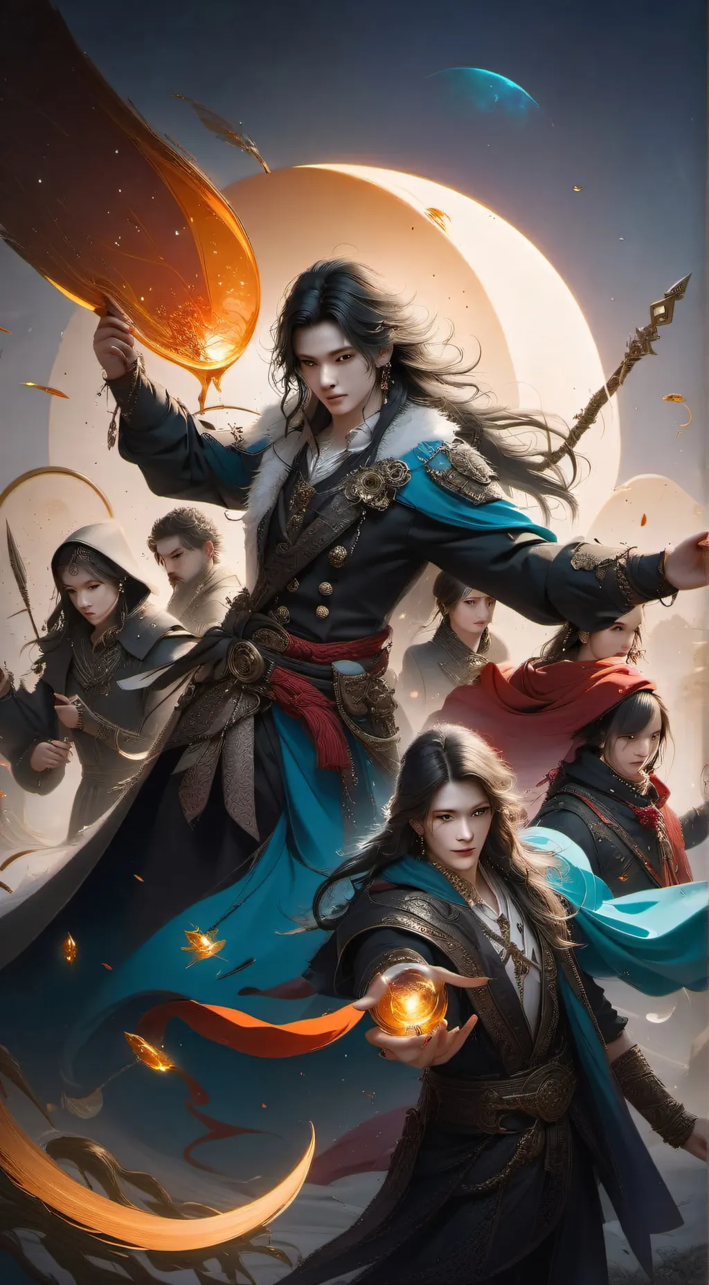 ai character: Mystical trio background