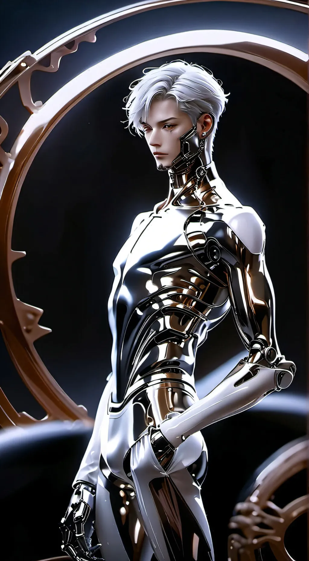 ai character: robot santa background