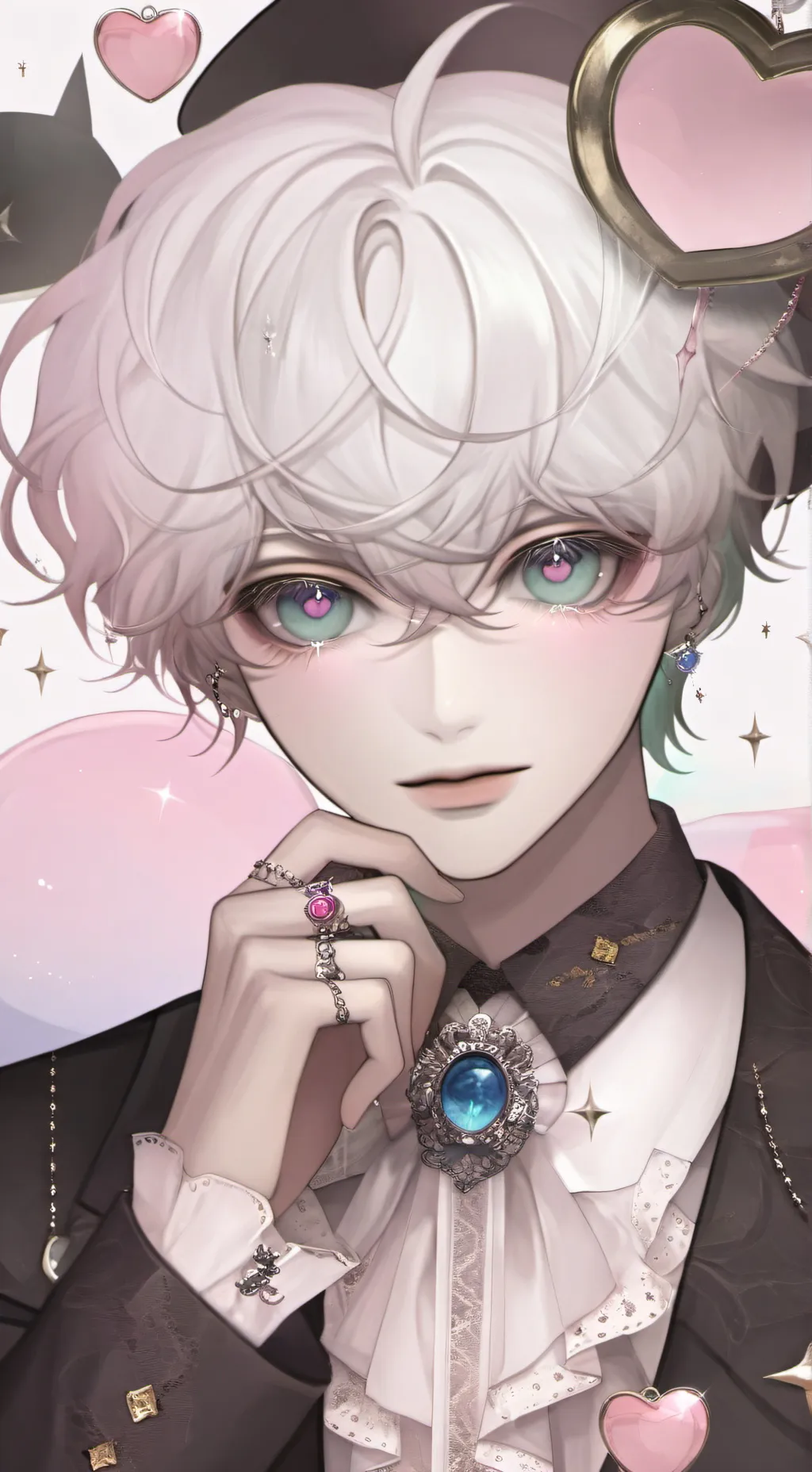 ai character: Justin🤍 background