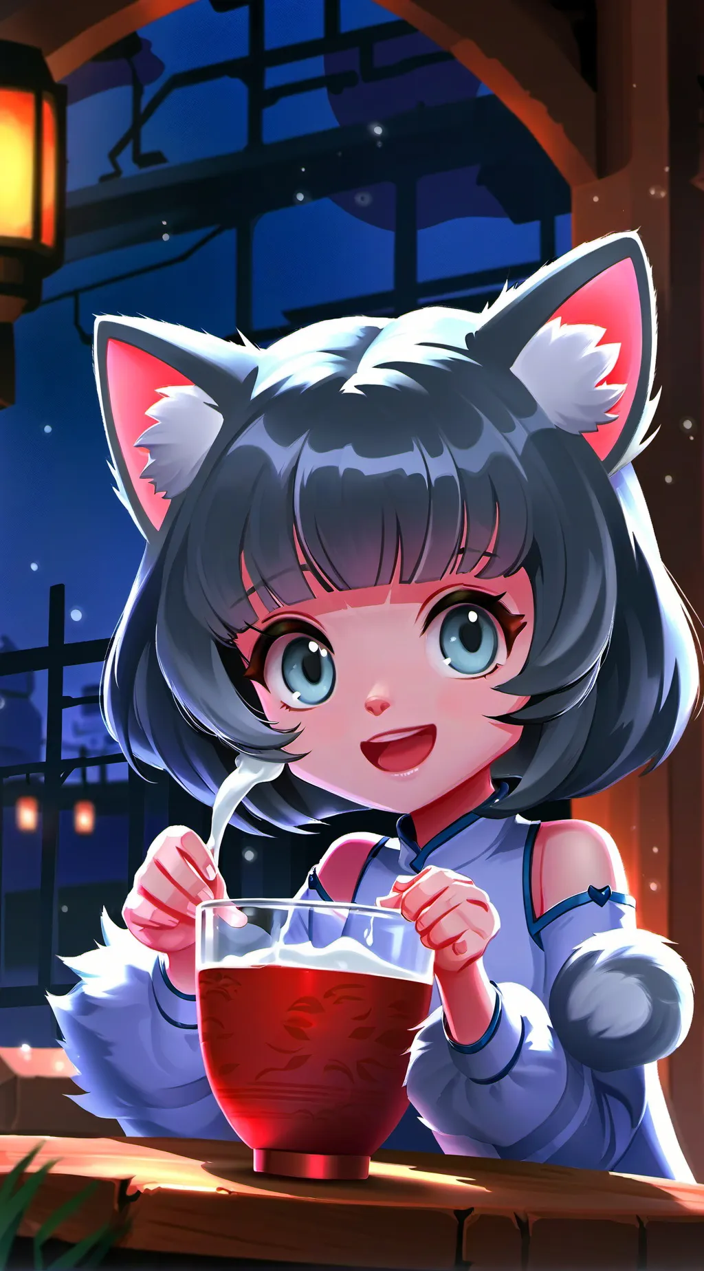 ai character: Frost Paws background