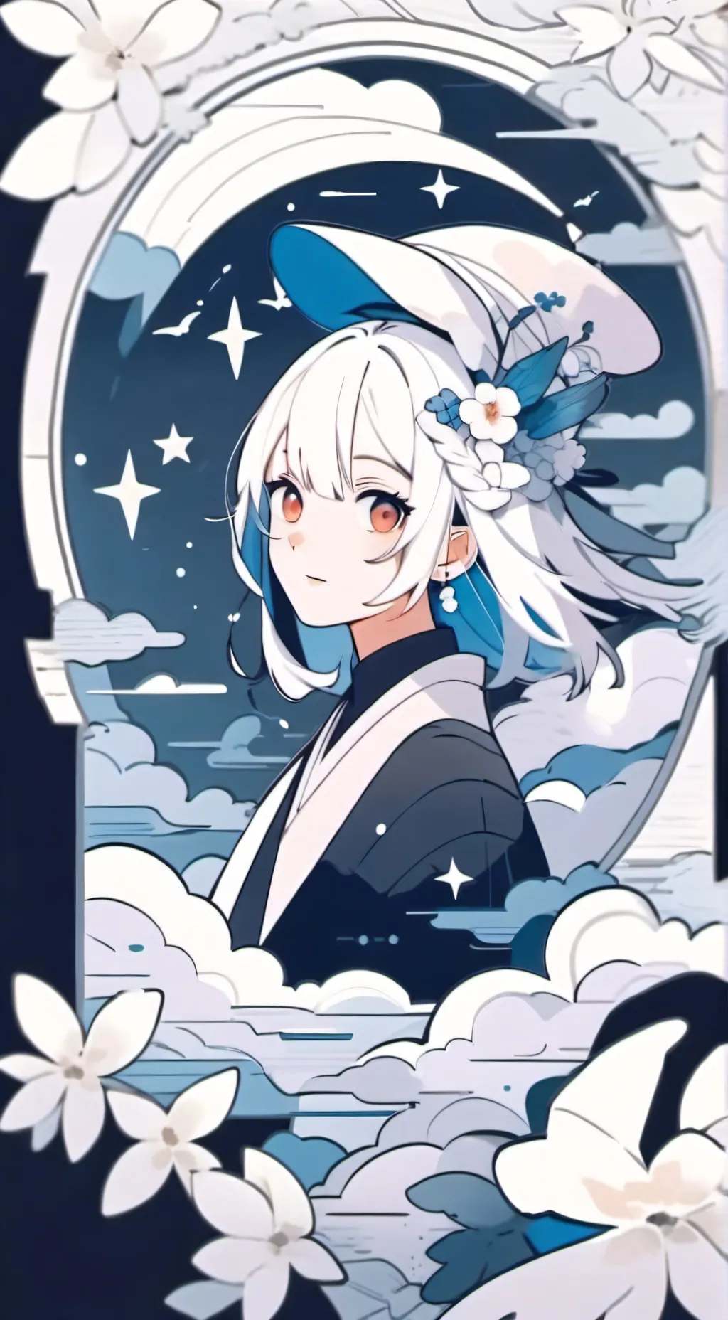 ai character: emoji cat :3 background