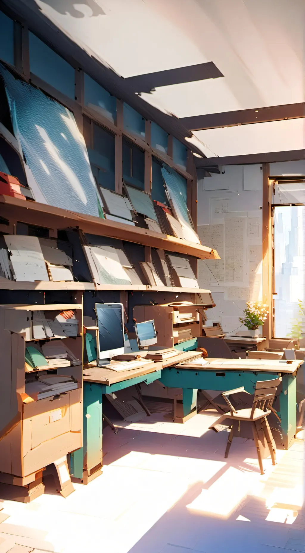 ai character: Genmui school AU background