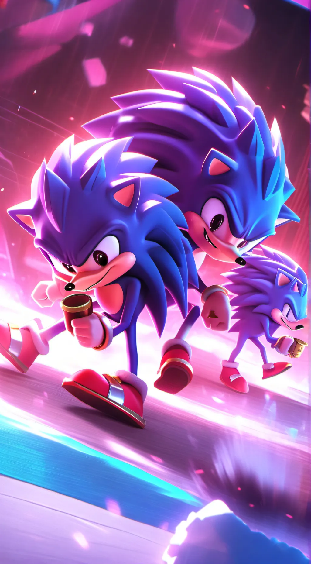 ai character: 3 Sonics background