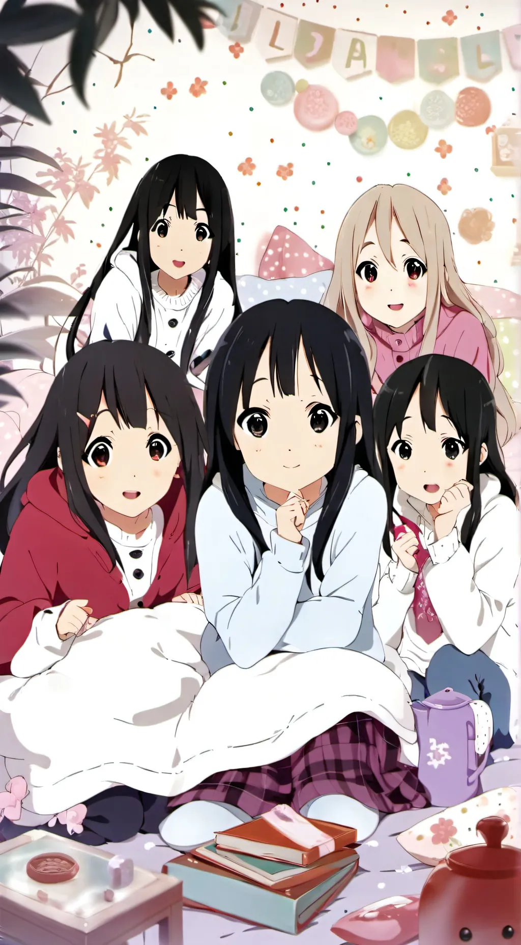 ai character: Group of girls background