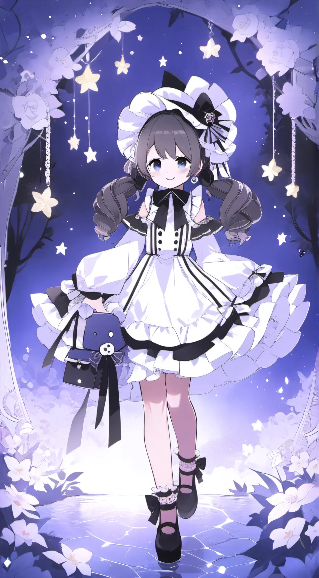 ai character: Le monde kawaii background
