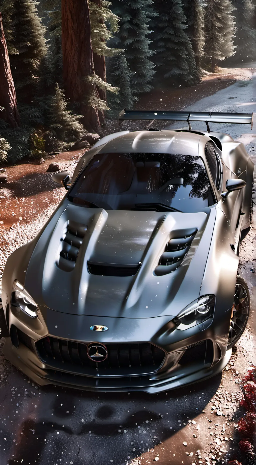 ai character: Sexy car background