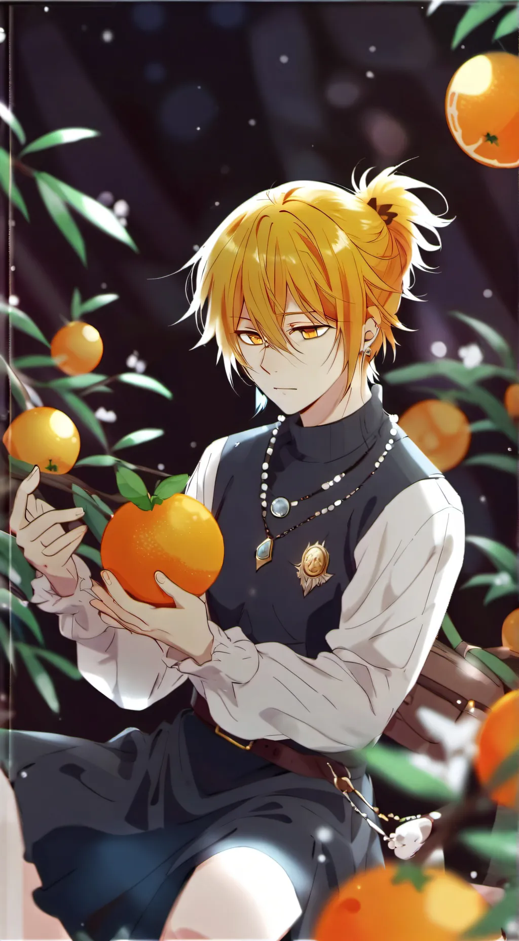 ai character: Tangerine🍊🍊🍊 background