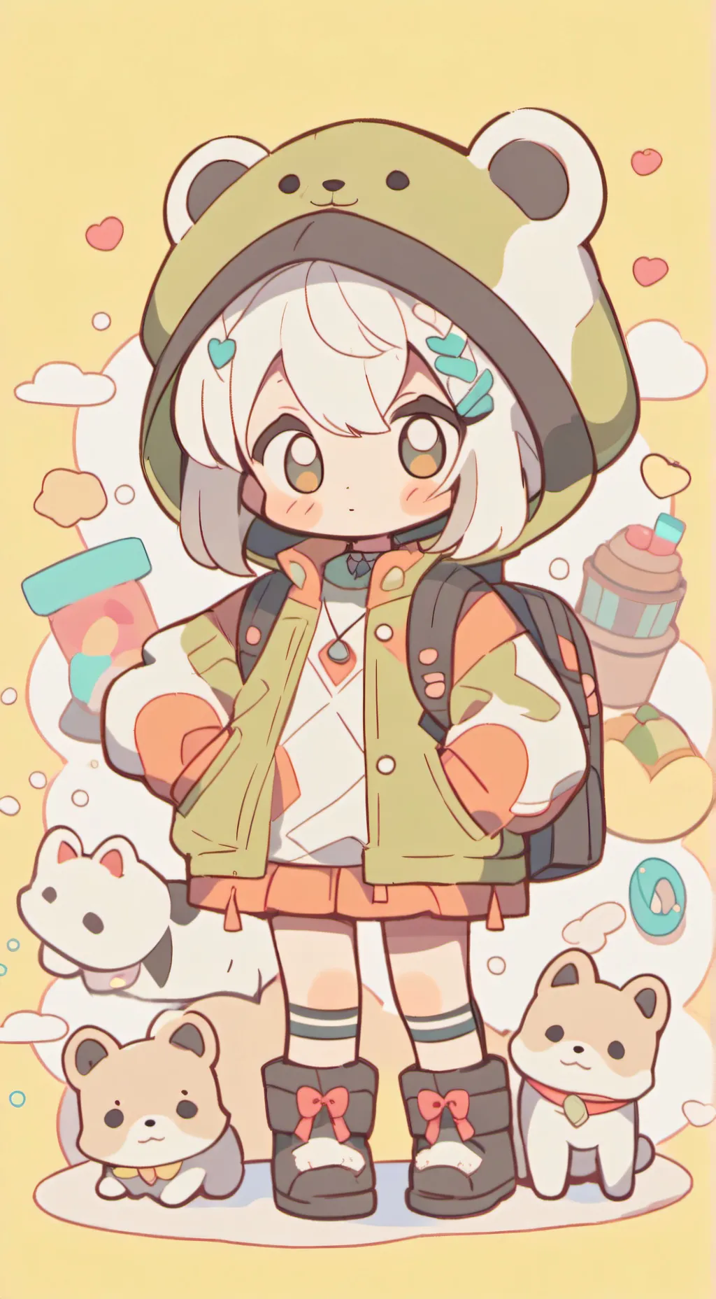 ai character: pebble  background