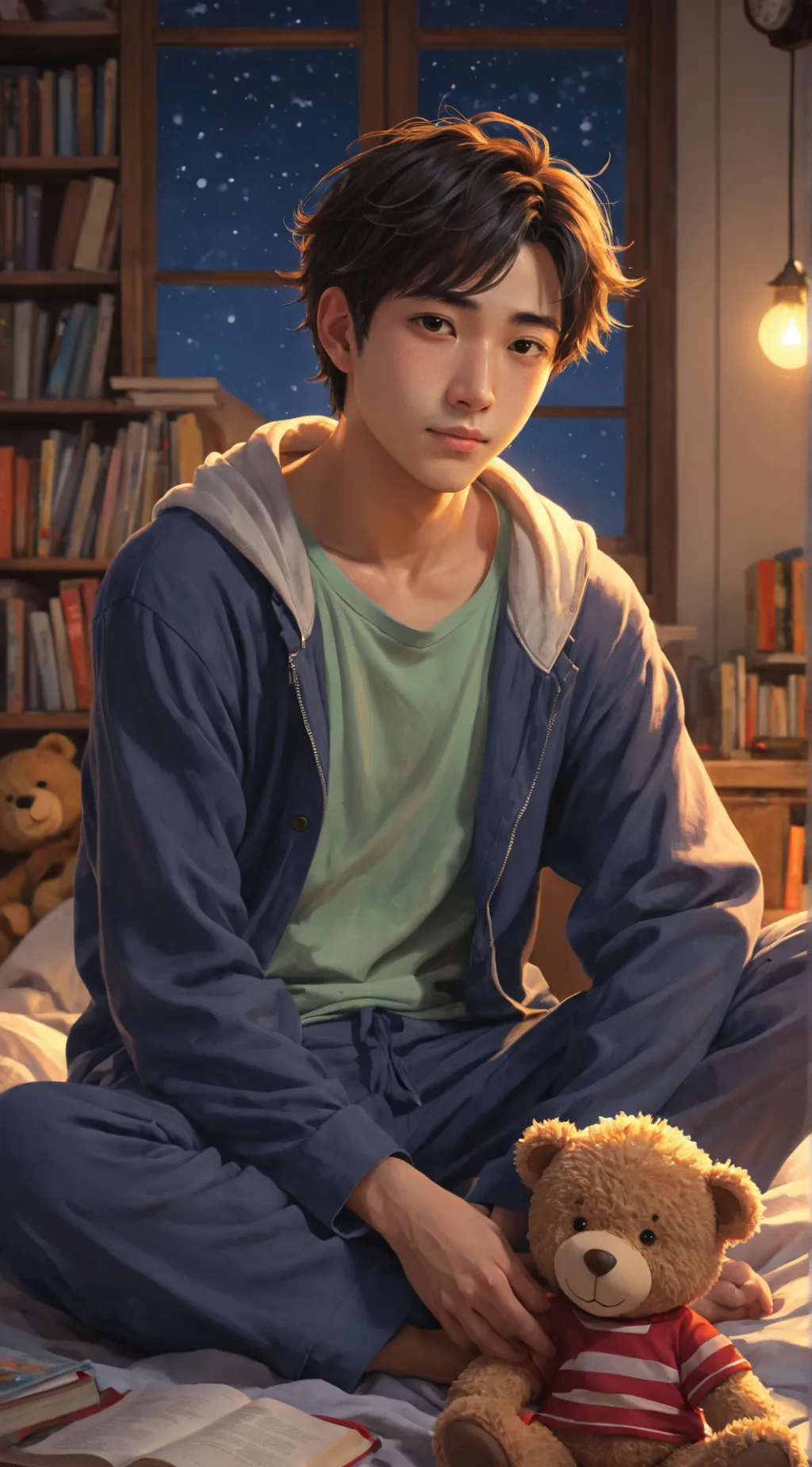 ai character: The Night Owl Boyf background