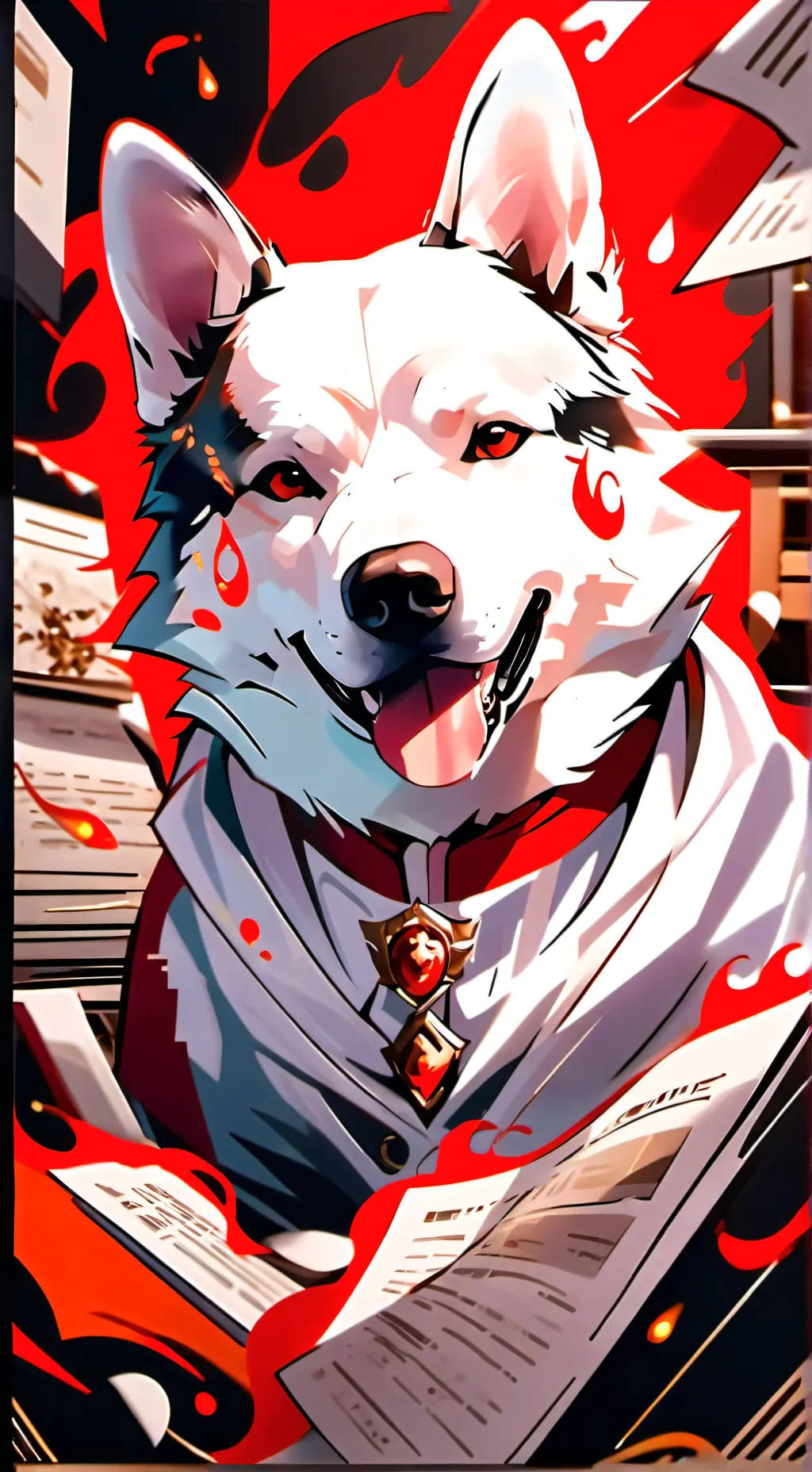 ai character: Flamer background