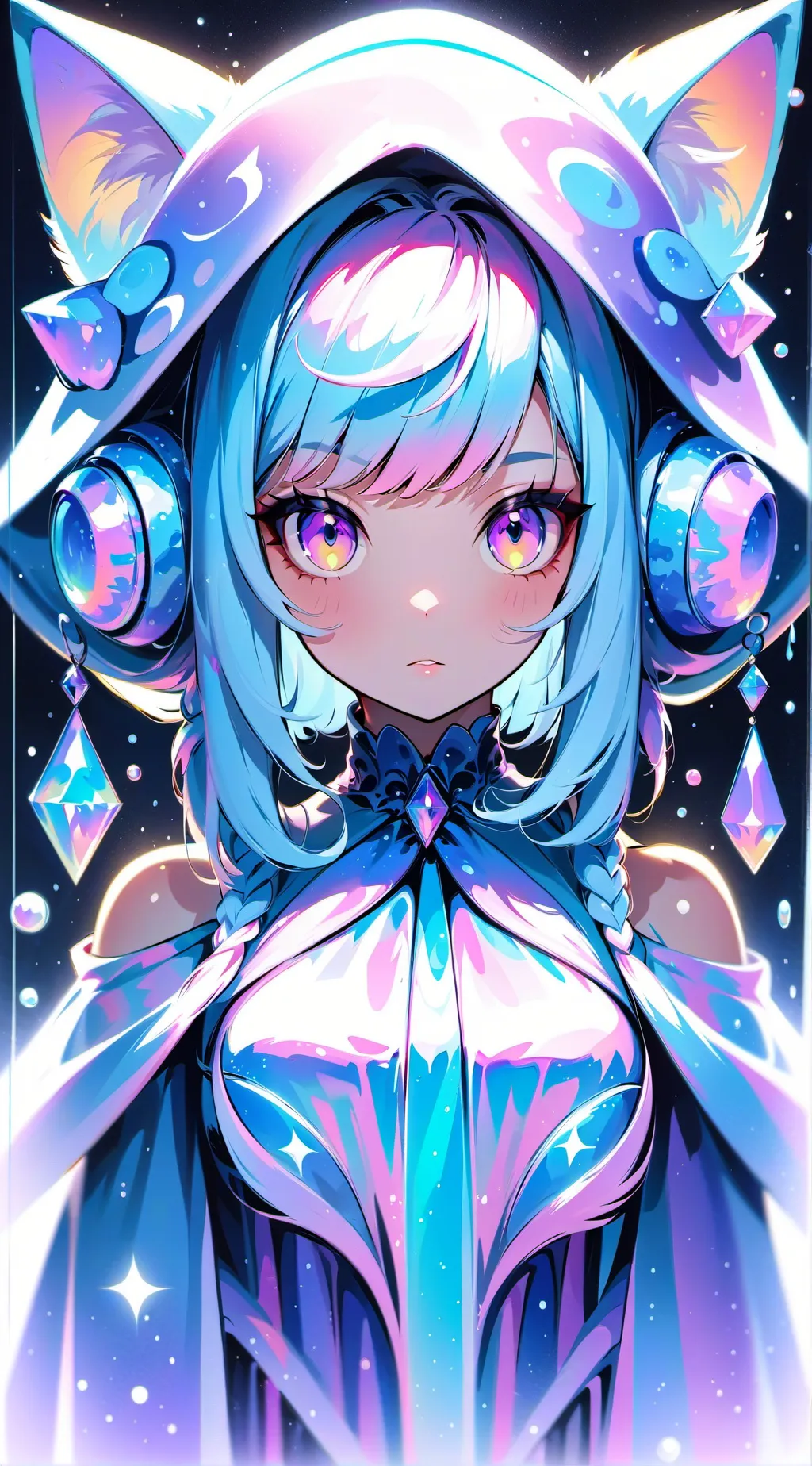 ai character: cat girl  background