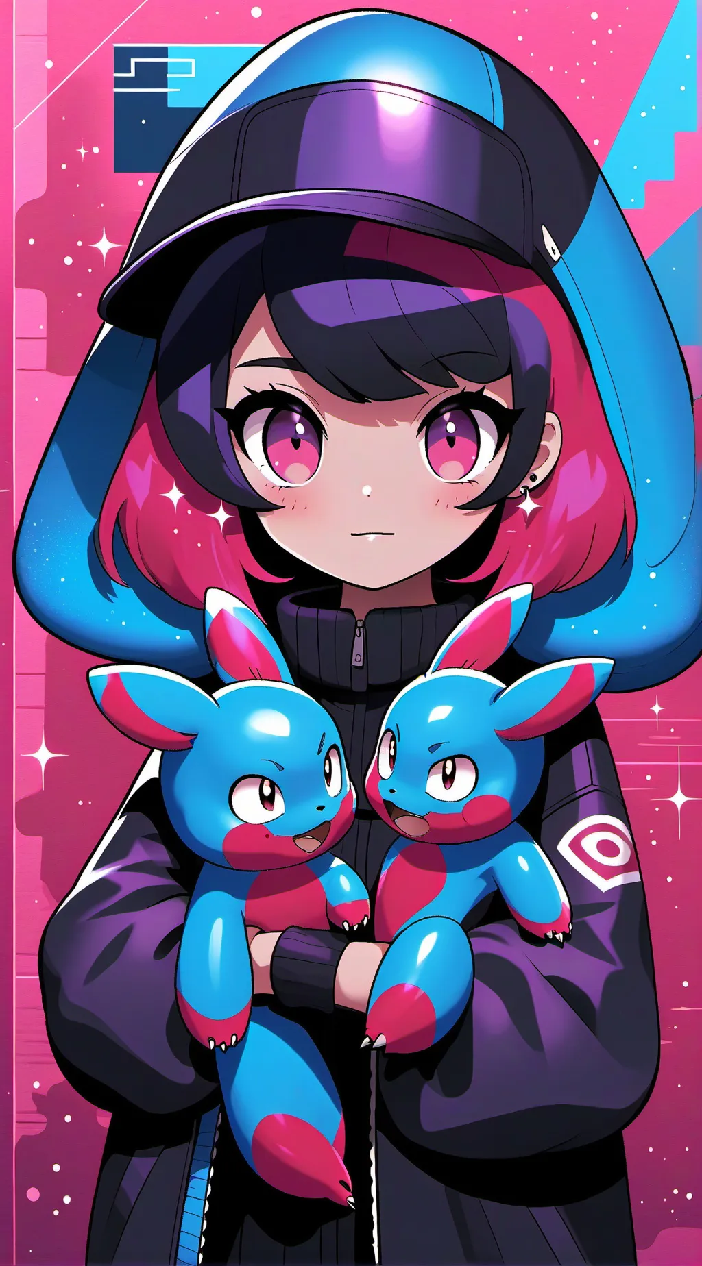 ai character: glisten la Zezty  background