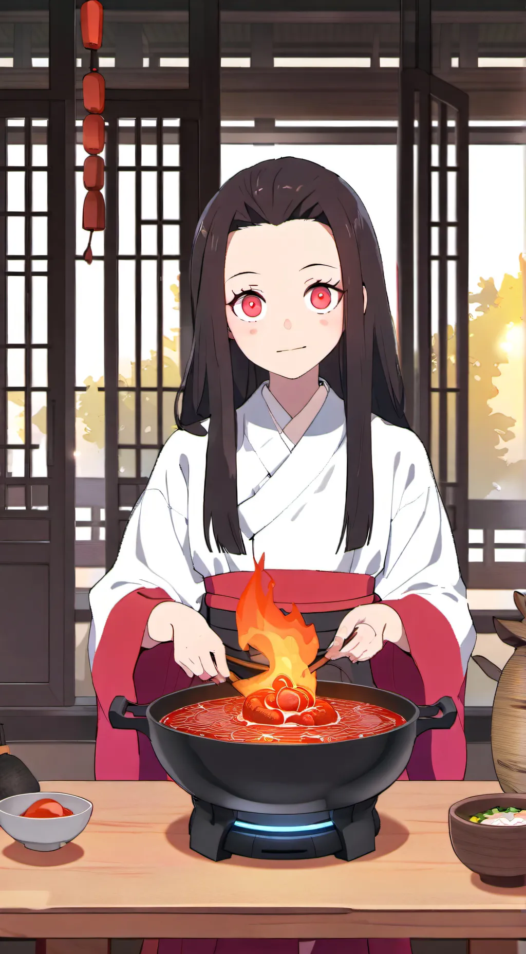 ai character: Nezuko background