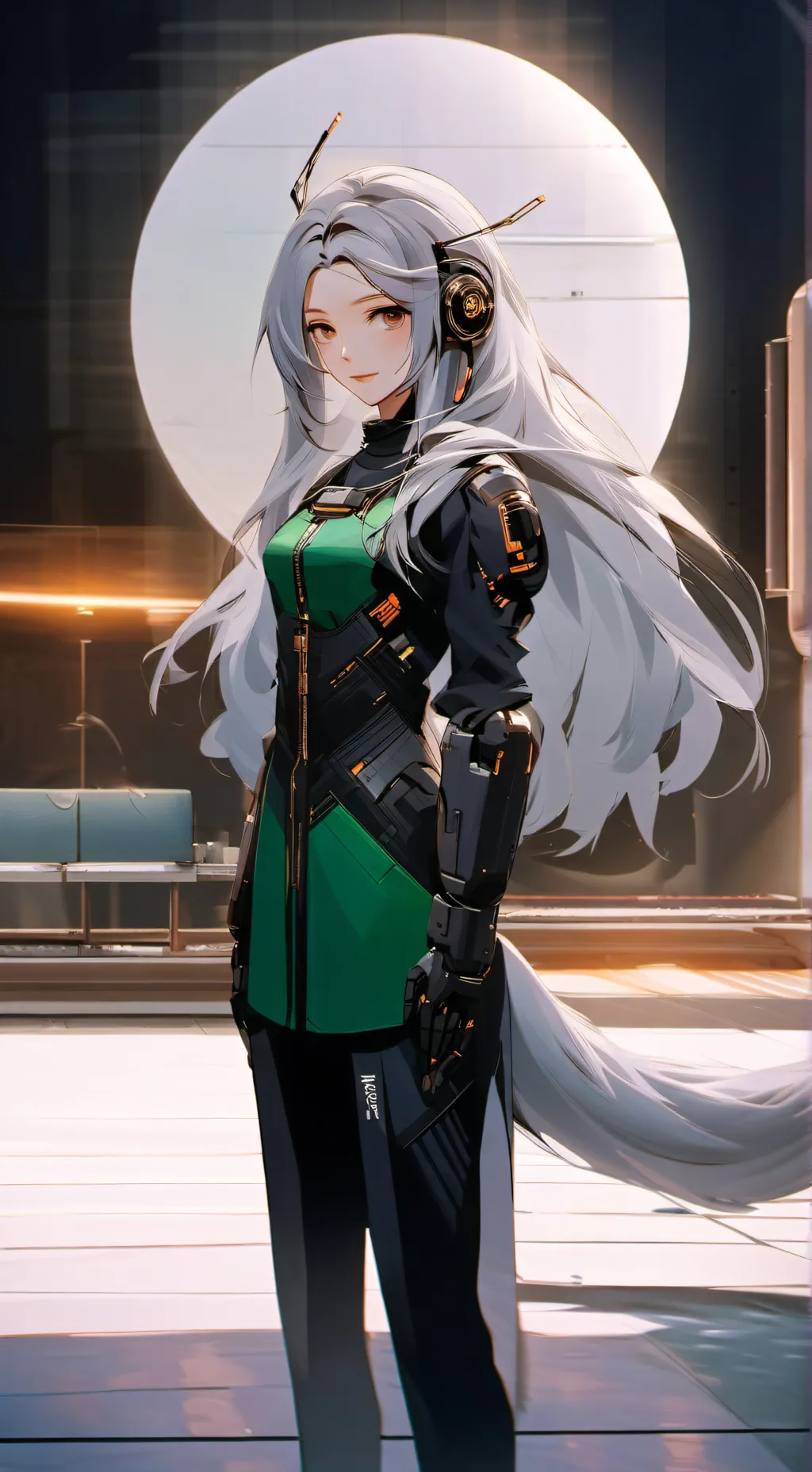 ai character: Vee love shelly background