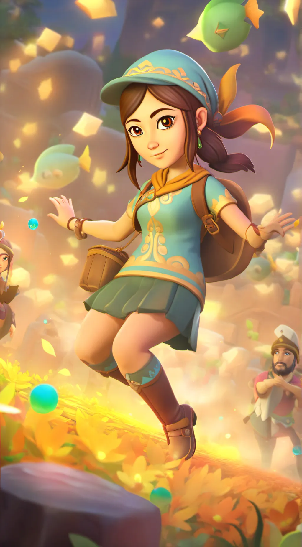 ai character: the lost girl/ boy background