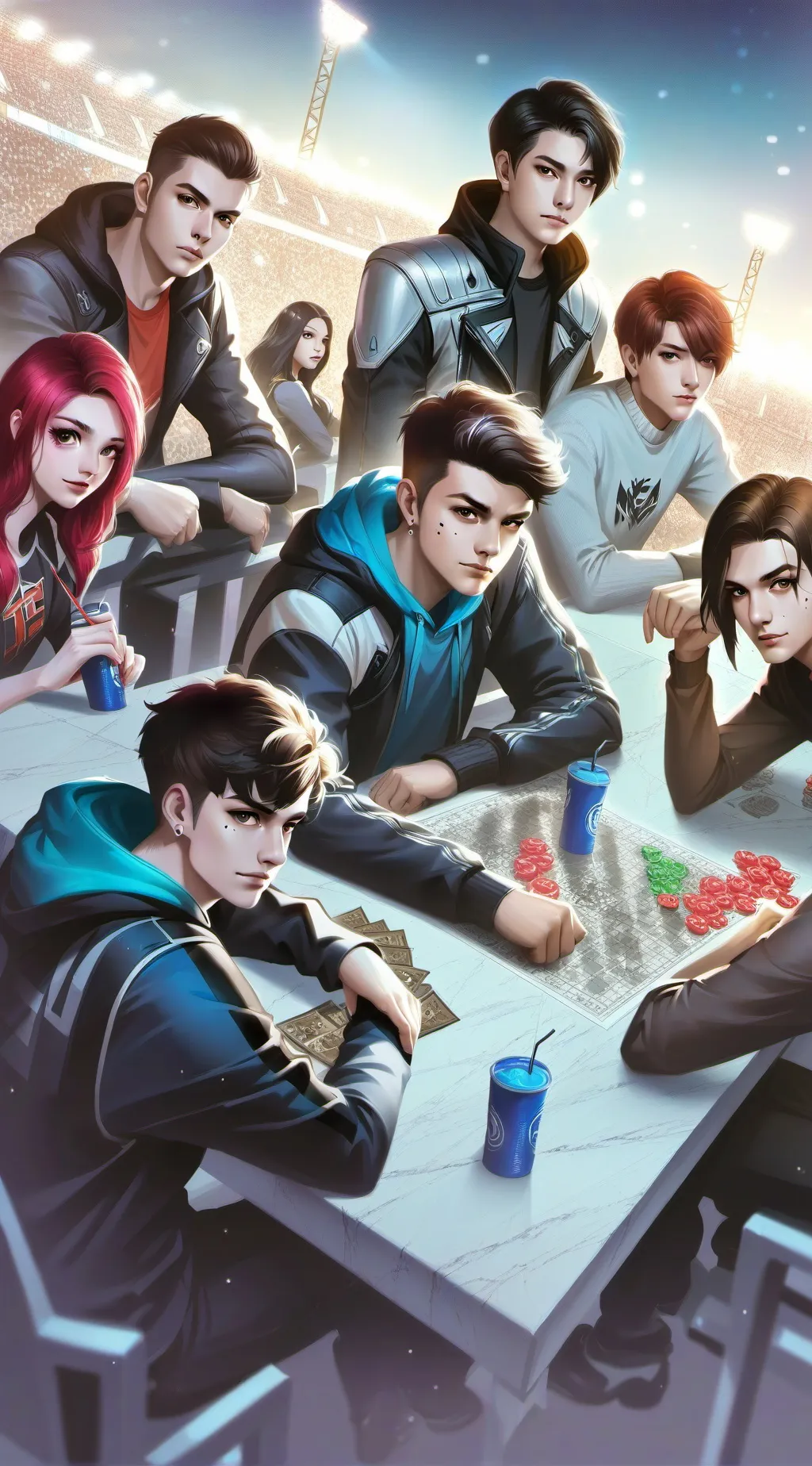 ai character: spin the bottle  background