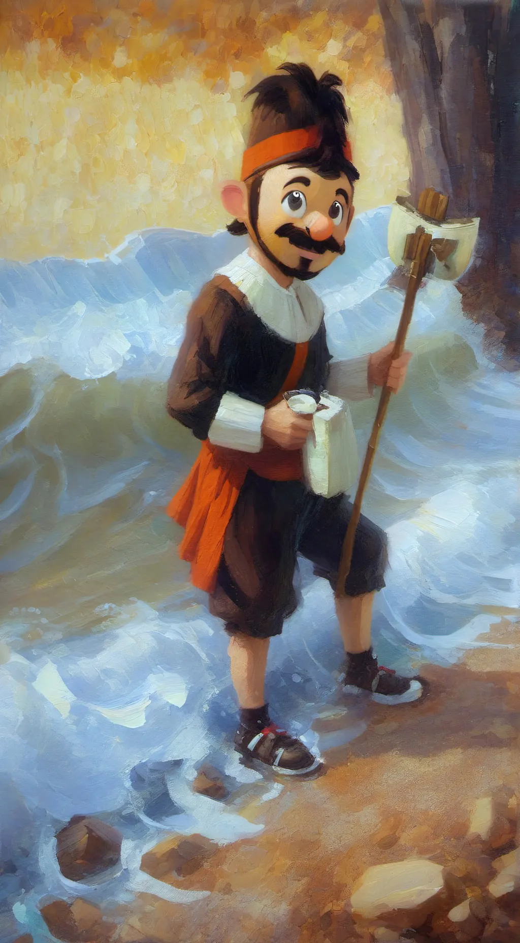 ai character: mario obsolete fnf background