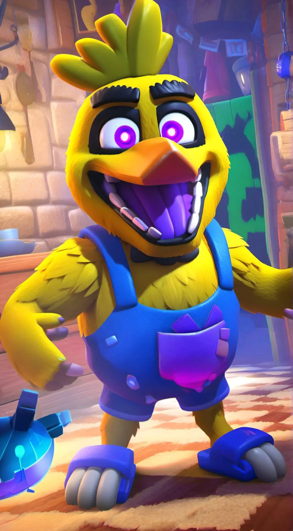 ai character: Withered Chica background