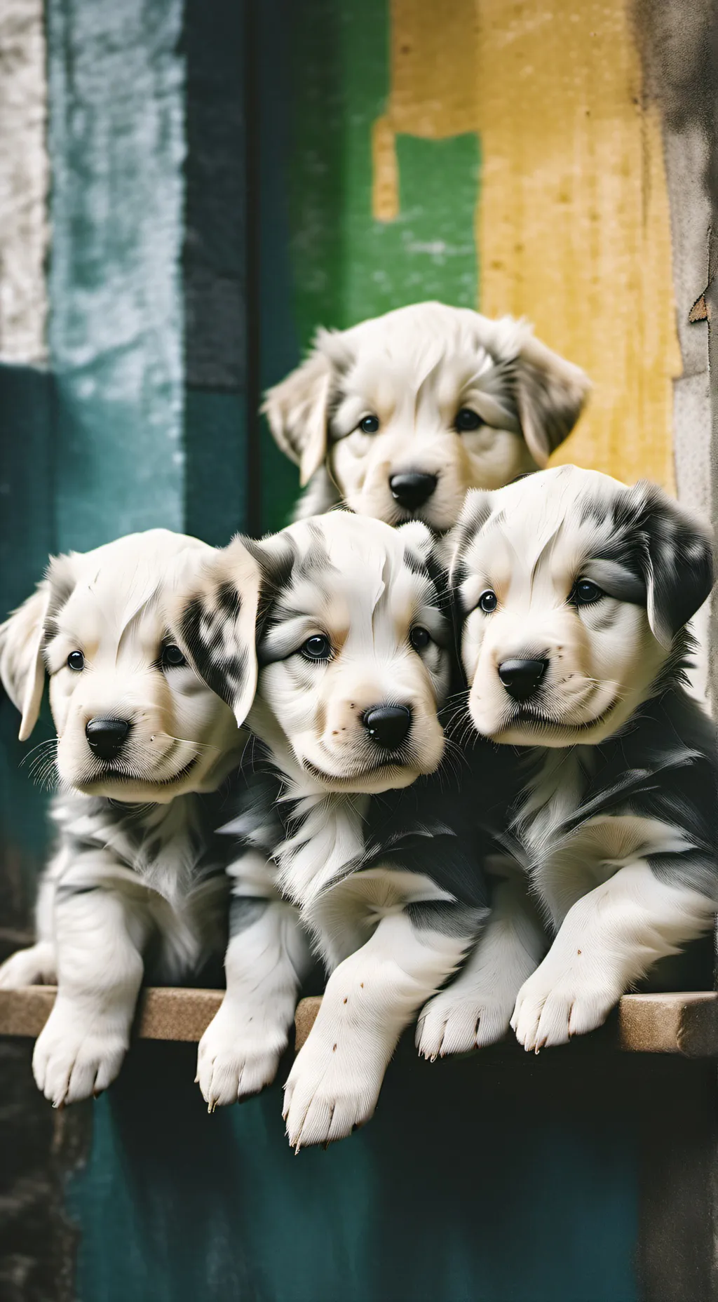 ai character: Abandoned puppies  background