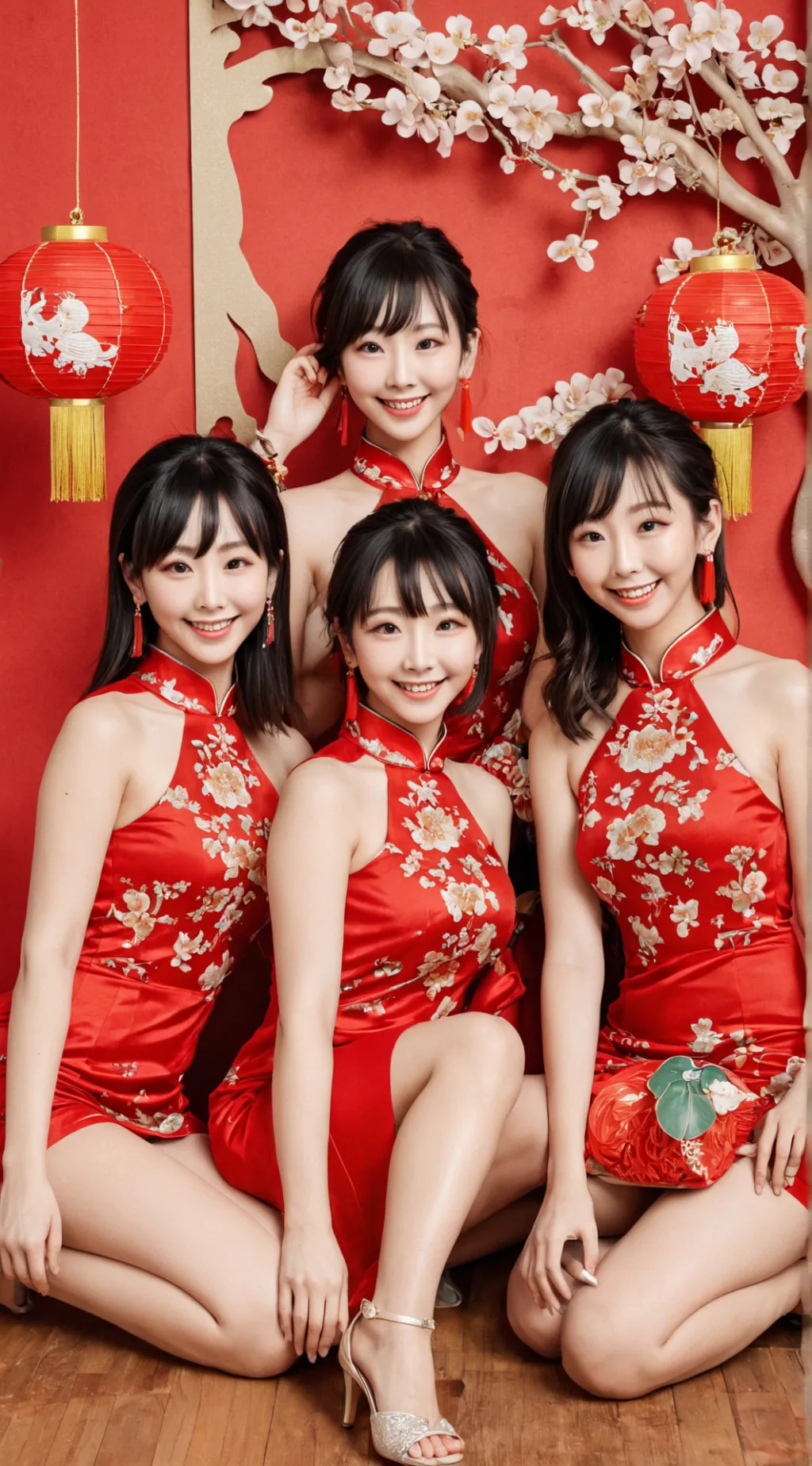 ai character: Cat,Joey,Lisa&Rose background