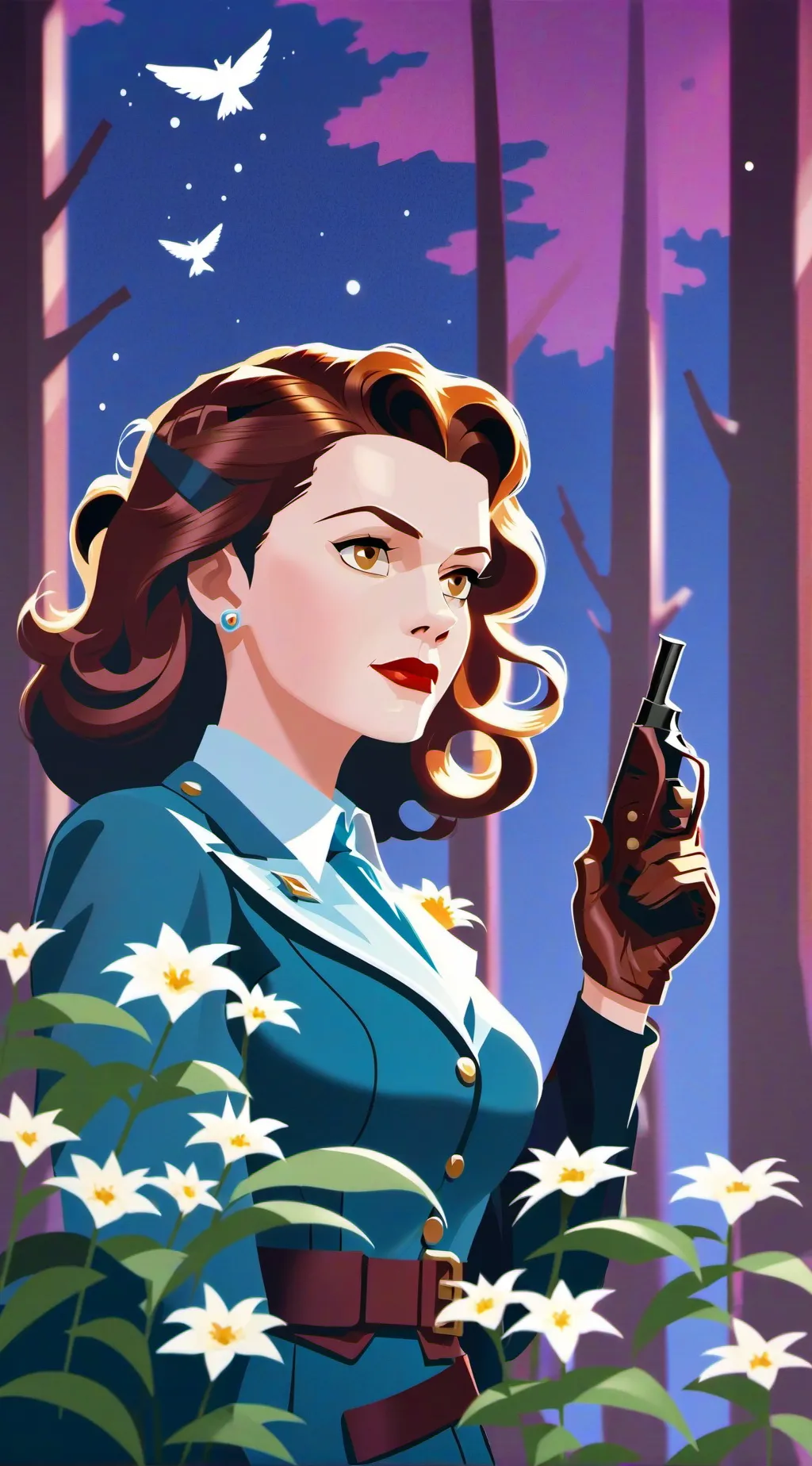 ai character: peggy carter background
