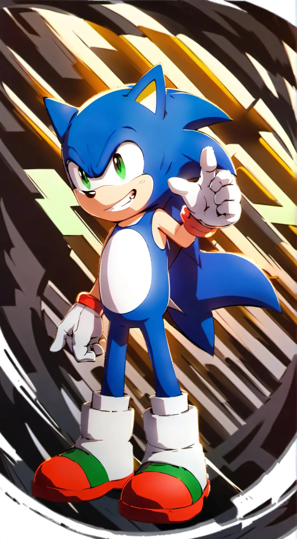 ai character: sonic X shadow background