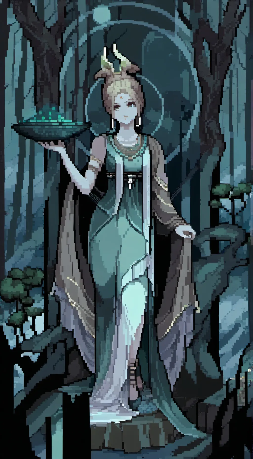 ai character: GODDESSTEALEROFVIR background