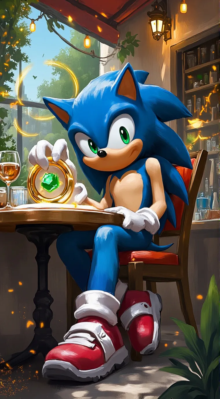 ai character: Sonic the hedgehog background