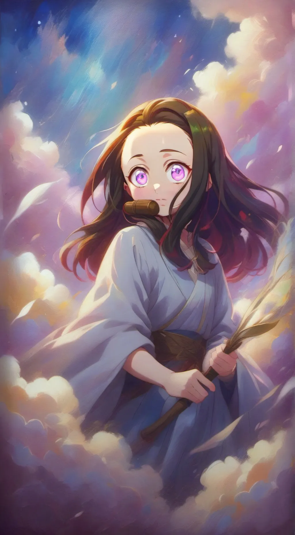ai character: nezuko background