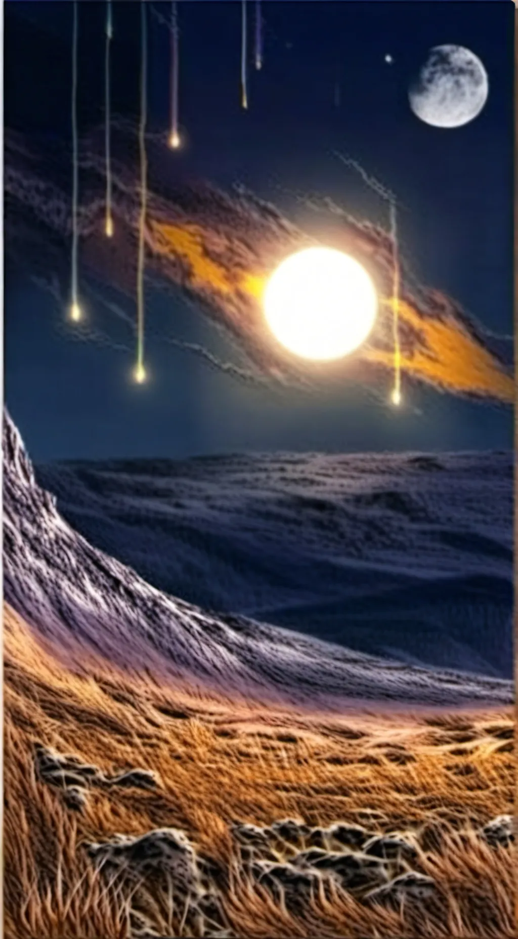 ai character: la luna de tierra background