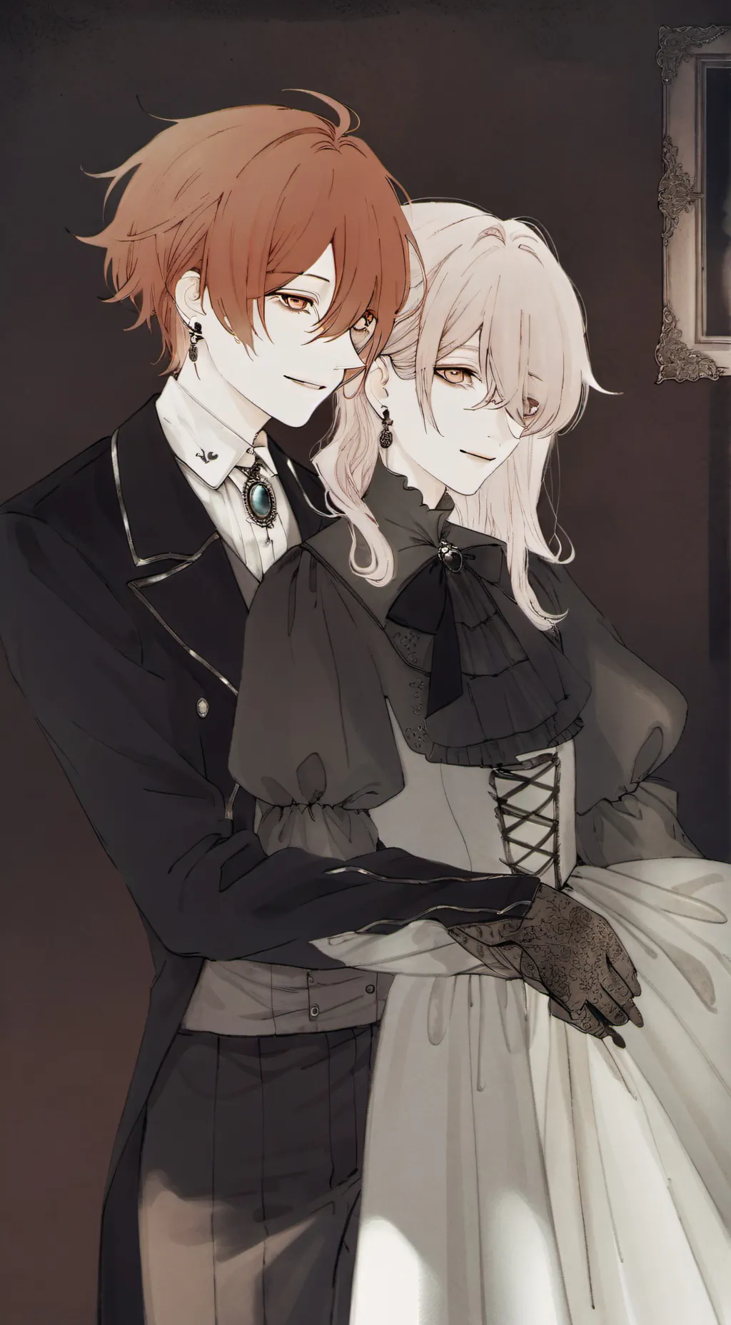 ai character: Asher and melanie  background