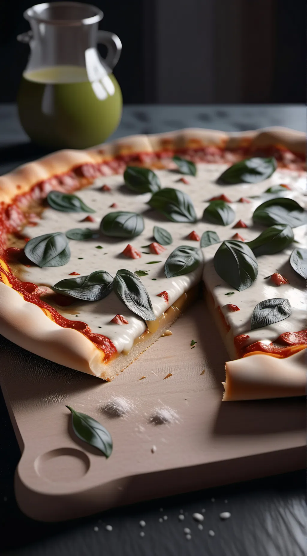 ai character: pizza background