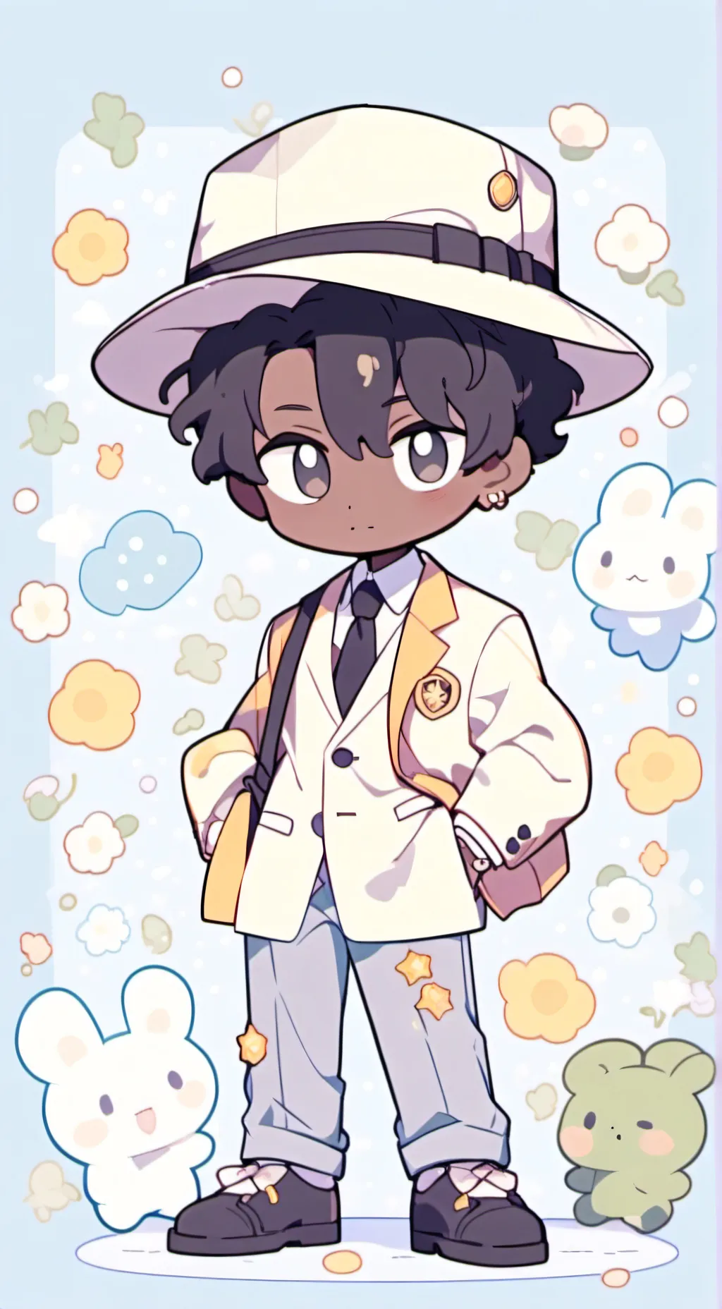 ai character: black sprunki  background