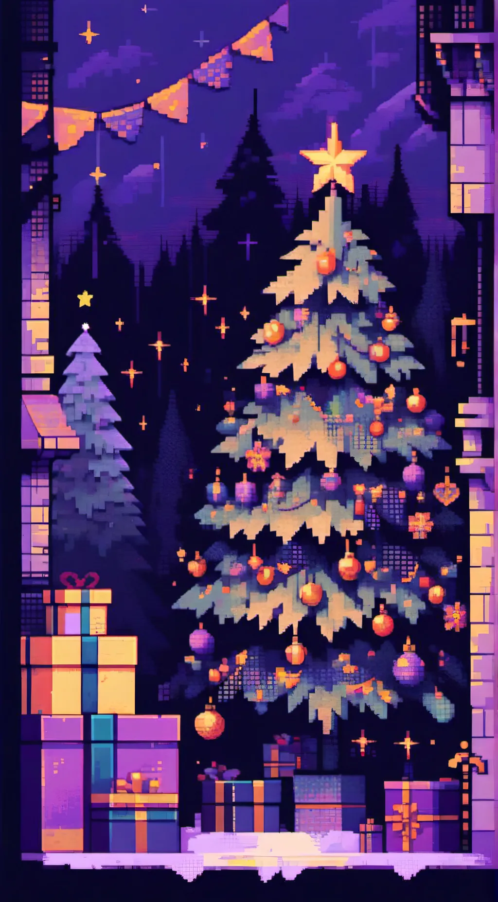 ai character: Dbz Christmas  background