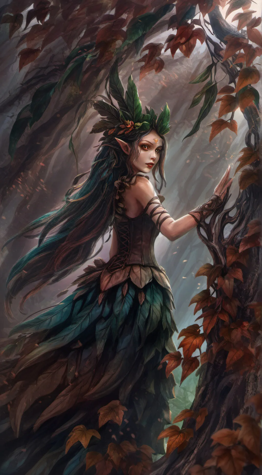 ai character: mad leafy... background